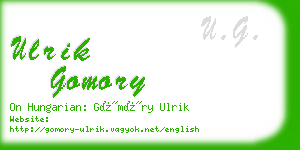 ulrik gomory business card